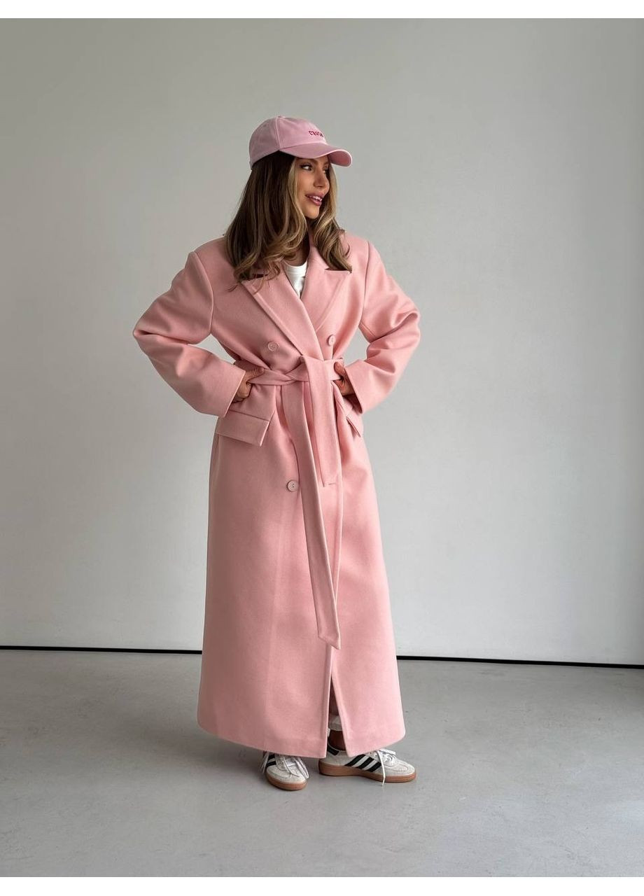 Розовое демисезонное Пальто WOGUE MAXI, цвет Розовый milirud