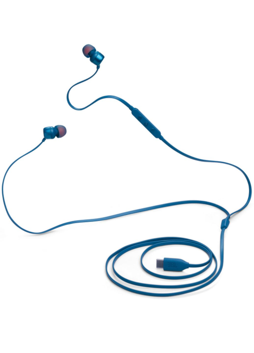 Навушники Type C, сині, провідні, з мікрофоном, вакуумні/внутрішньоканальні, кабель 1.2 м JBL T310 (355267362)