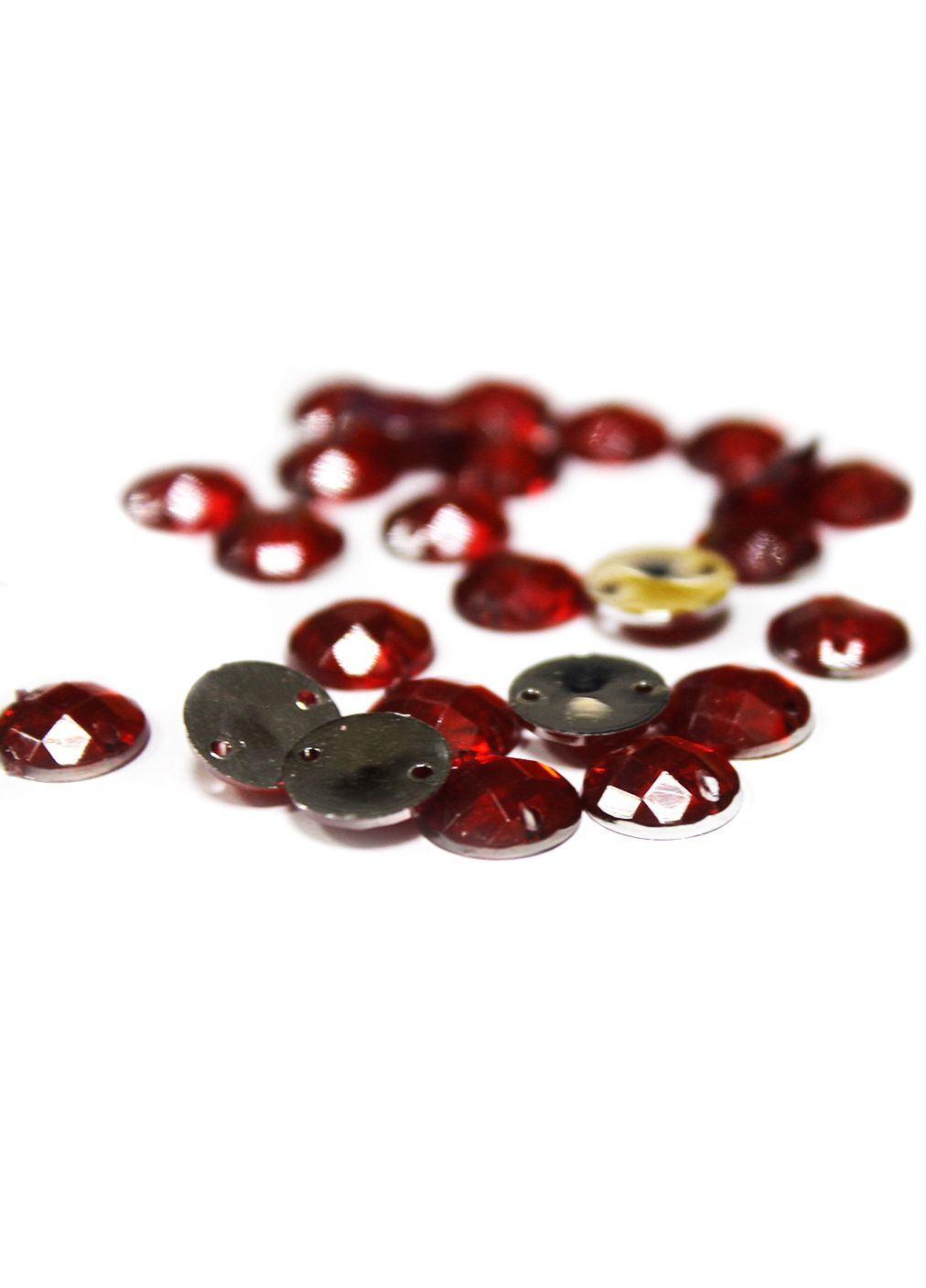 Камни пришивные Кружок маленький красный 10мм/30шт FROM FACTORY IFX (339104473)