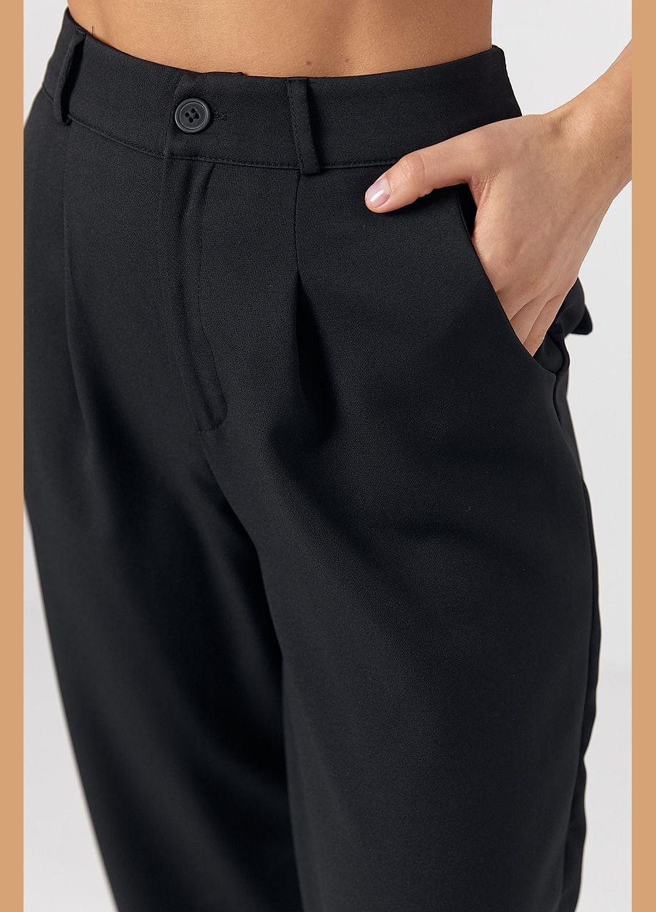 Женские брюки-бананы со складками Lurex (322343077)