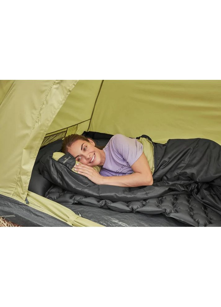 Літній спальний мішок, спальник +13,6C чорний з салатовим ROCKTRAIL (360894209)