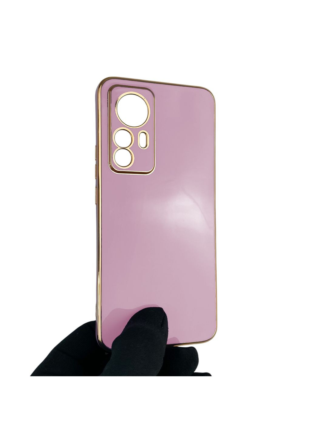 Чехол для 12T с защитой камеры с золотой окантовкой на сяоми 12т черничный gs1 Xiaomi (366235618)