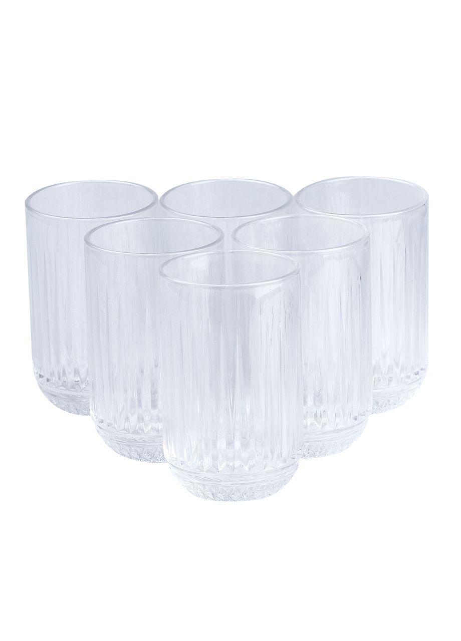 Набір склянок із товстого скла 6 штук 450 мл прозорі для напоїв та води універсальні ProDobro (364192809)