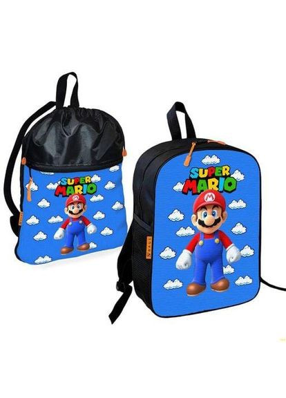 Школьный рюкзак детский Супер Марио + Сумка для обуви спортивной формы рюкзак-мешок для мальчика (2082) (1330330) Brand (368865251)