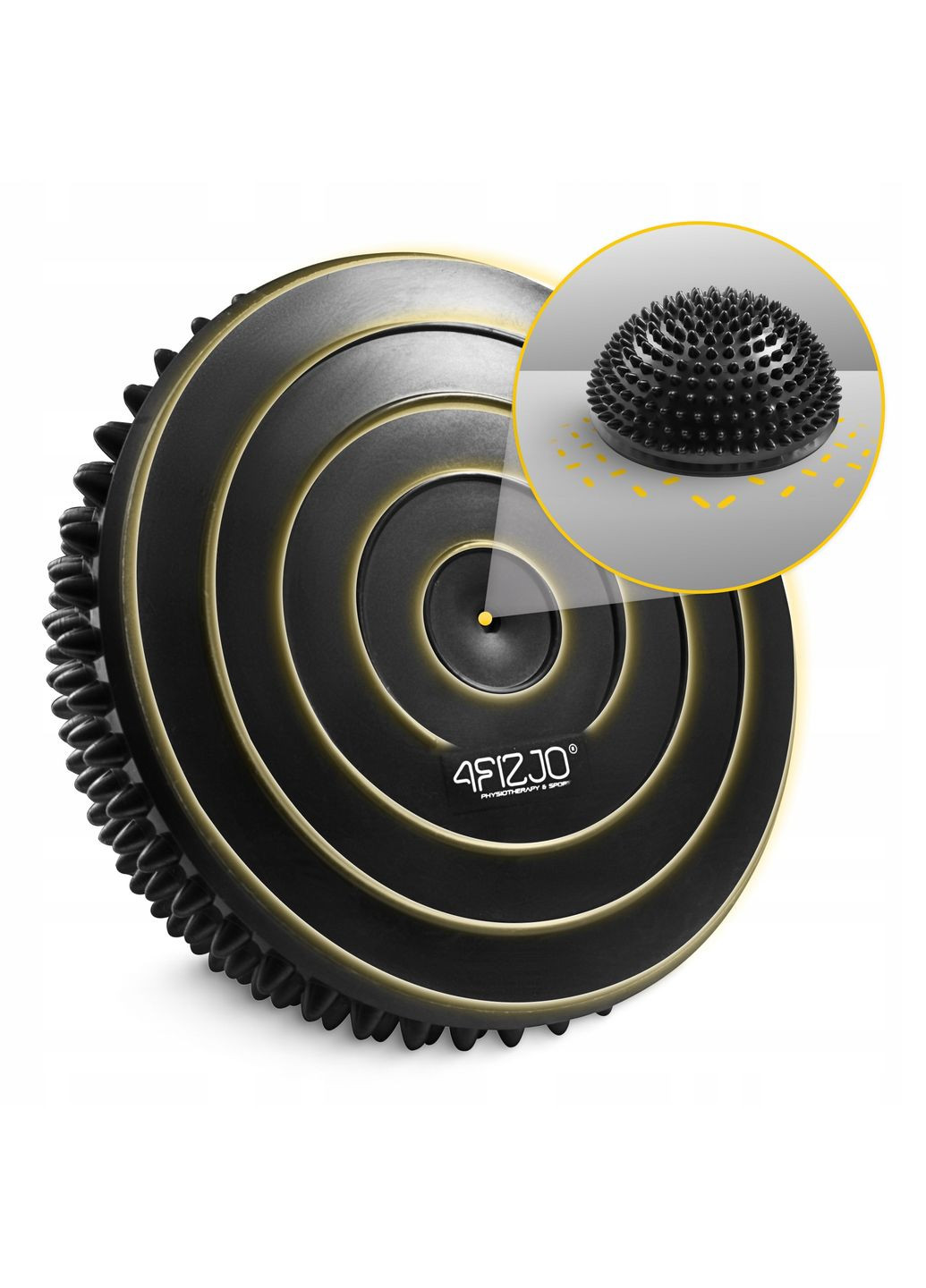 Полусфера массажная балансировочная Balance Pad 16 см 2 шт массажер для ног, стоп Black () 4FIZJO P-5907739310484 (345714785)