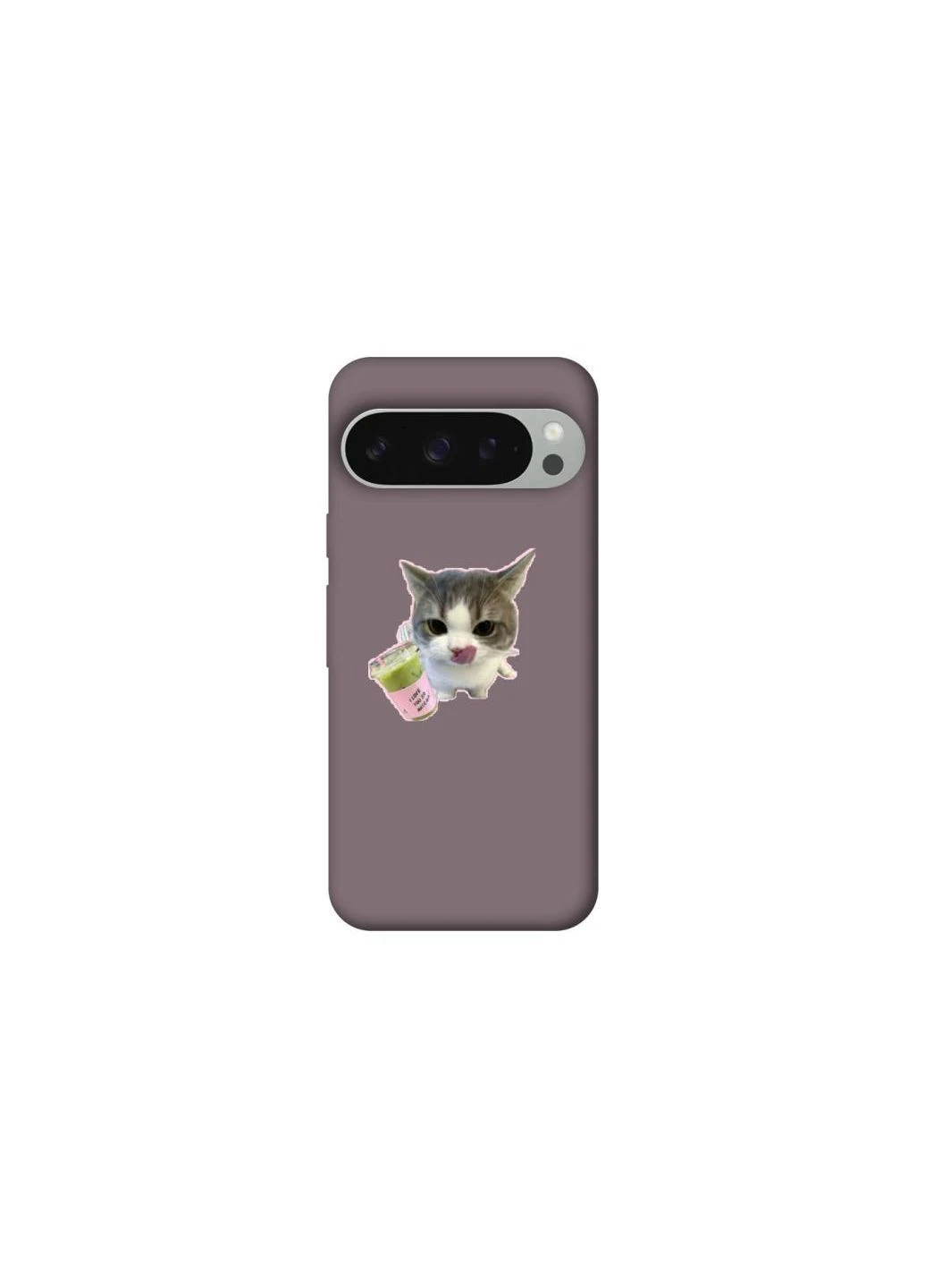 Чехол на Google Pixel 10 Pro XL cat matcha Frontalka (384622503)