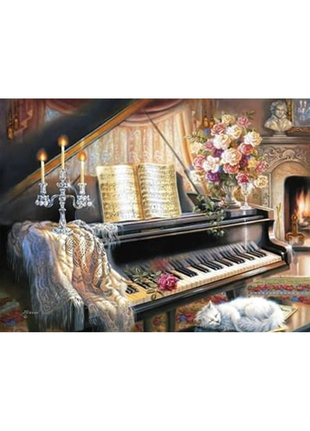 Набір Алмазна мозаїка вишивка "Рояль" піаніно фортепіано на підрамнику повна 5d 30х40 No Brand (332207729)