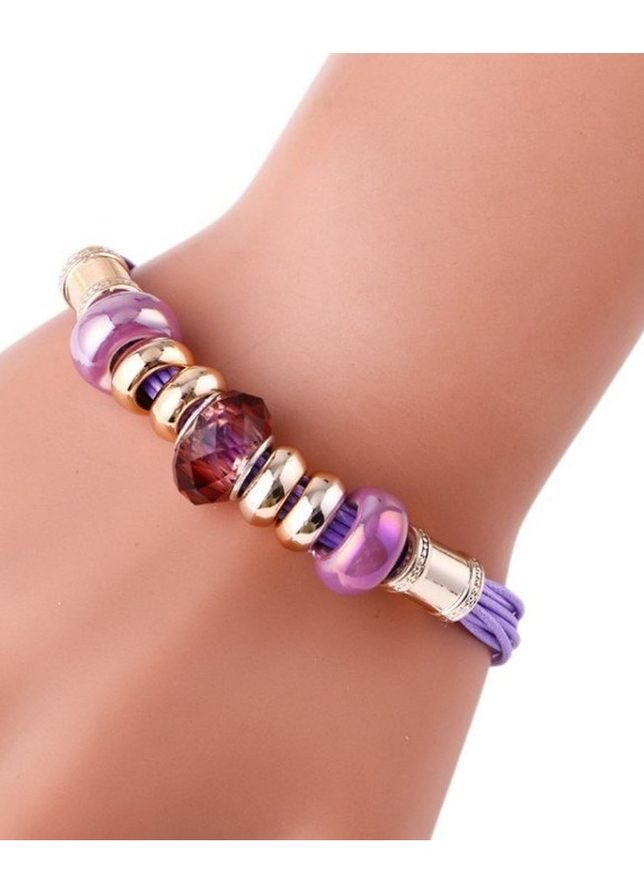 Сиреневый браслет с шармами, 9409 No Brand (360608173)