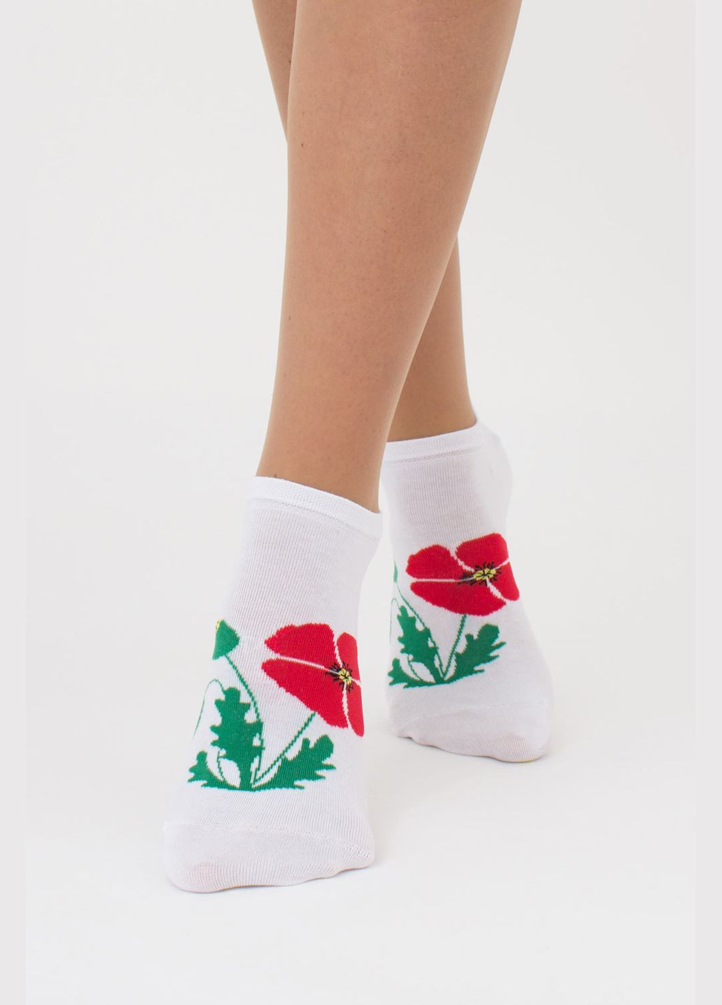 Білі набір жіночих шкарпеток 2 пари Giulia квіткові (302297088)