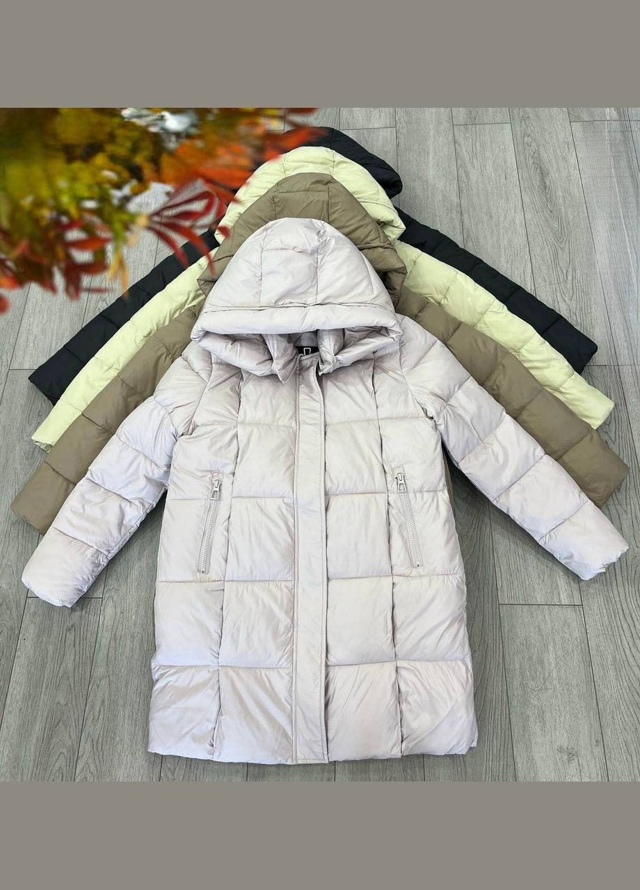 Бежевая демисезонная женская куртка No Brand