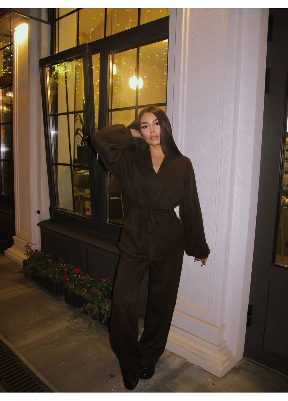 Женский вязаный костюм двойка: кимоно + палаццо MonCher (363849325)