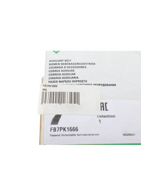 Ремінь генератора поліклиновий FB 7PK1666 Ina (347151412)