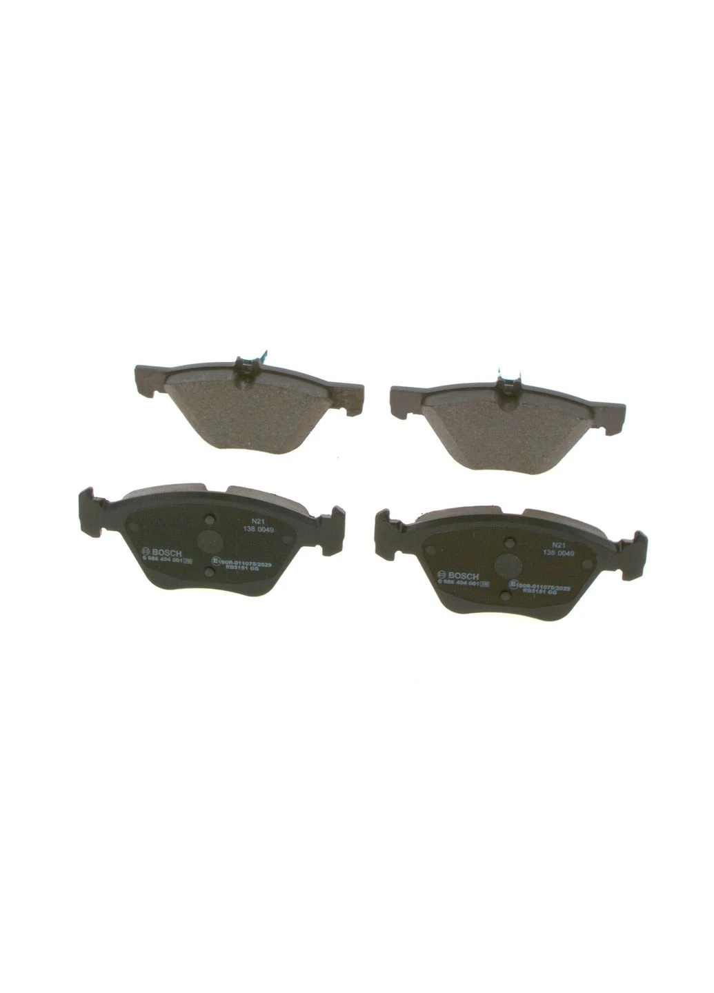 Колодки гальмівні дискові ПЕРЕДН MB E-CLASS (W210) 3.2 1995.06-2003.08 BO 0986494001 Bosch (354336808)