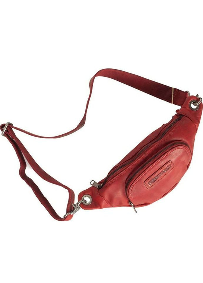 Поясна шкіряна сумка червона HB3314 HILL BURRY (329440673)