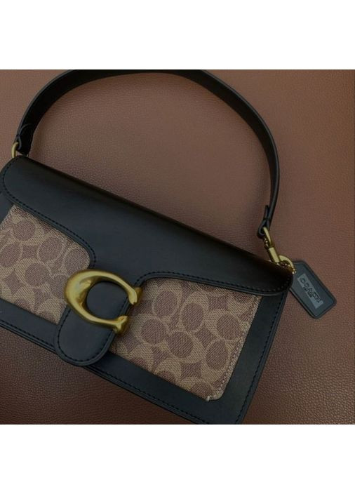 Сумка Tabby 26 shoulder black/brown з преміум екошкіри, Сумка Tabby 26 коричневого кольору Coach (362588241)
