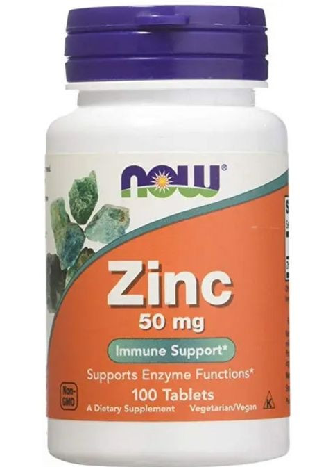 Цинк Zinc 50 мг 100 таб Now Foods (359473867)