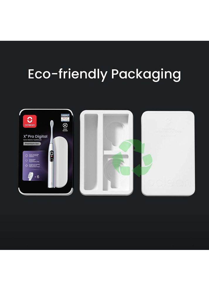 Електрична зубна щітка X Plus Pro Digital Silver (6970810556179) Oclean (370607830)