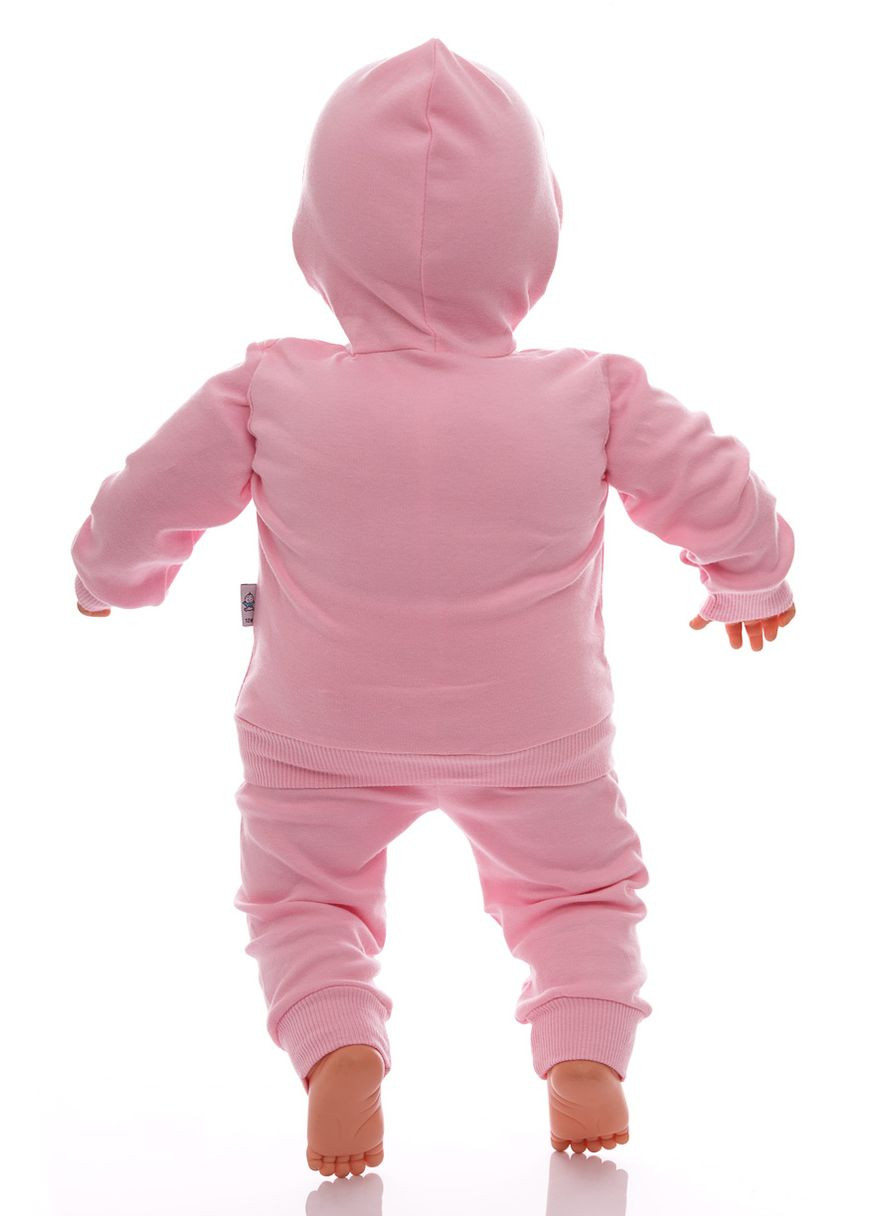 Розовый демисезонный костюм с длинным рукавом для девочки трикотажный божья коровка розовый 86 см (39452) BABYKROHA