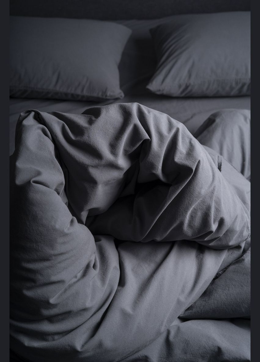 Комплект постельного белья Stonewash Dark Gray семейный 160х220 см темно (92669505) SoundSleep (307510718)