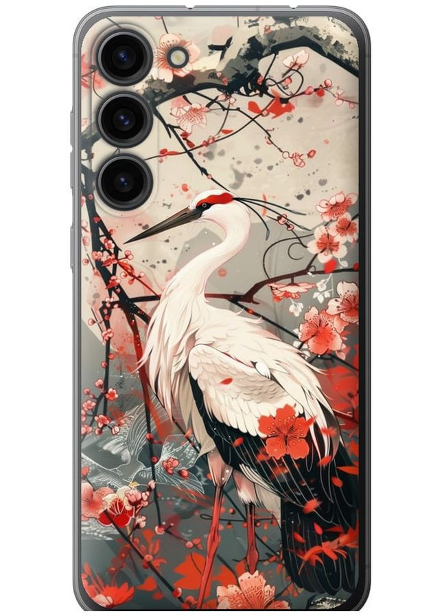 Силіконовий чохол 'Лелека у цвіту сакури' для Endorphone Samsung Galaxy S23 Plus (291421204)