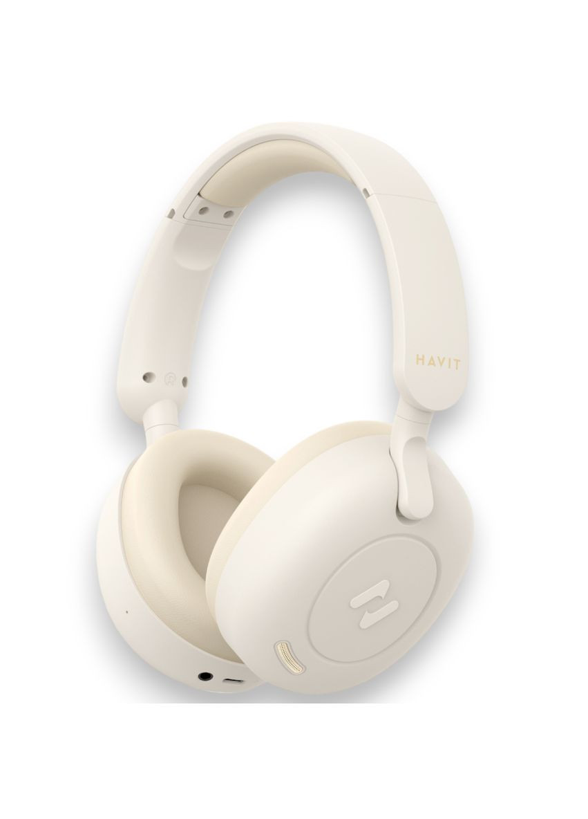 Беспроводные наушники с шумоподавлением HV-H655BT ANC бежевые до 76 ч автономной работы Havit 27980 (282313601)