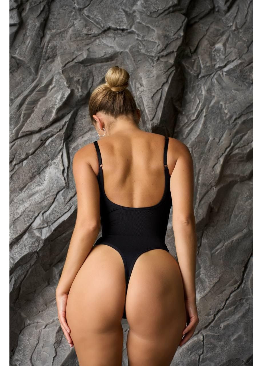 Моделирующий боди с черной утяжкой. Женский корректирующий боди с подтягивающим эффектом. No Brand (365550245)