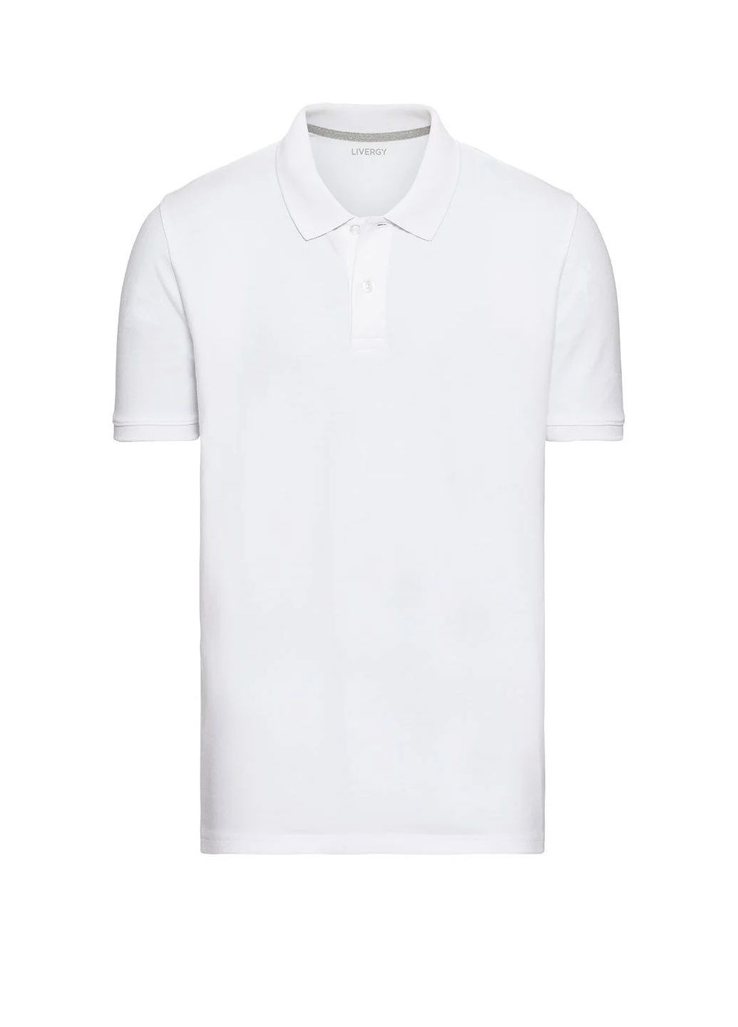 Белая футболка-футболка-поло для мужчин Livergy однотонная
