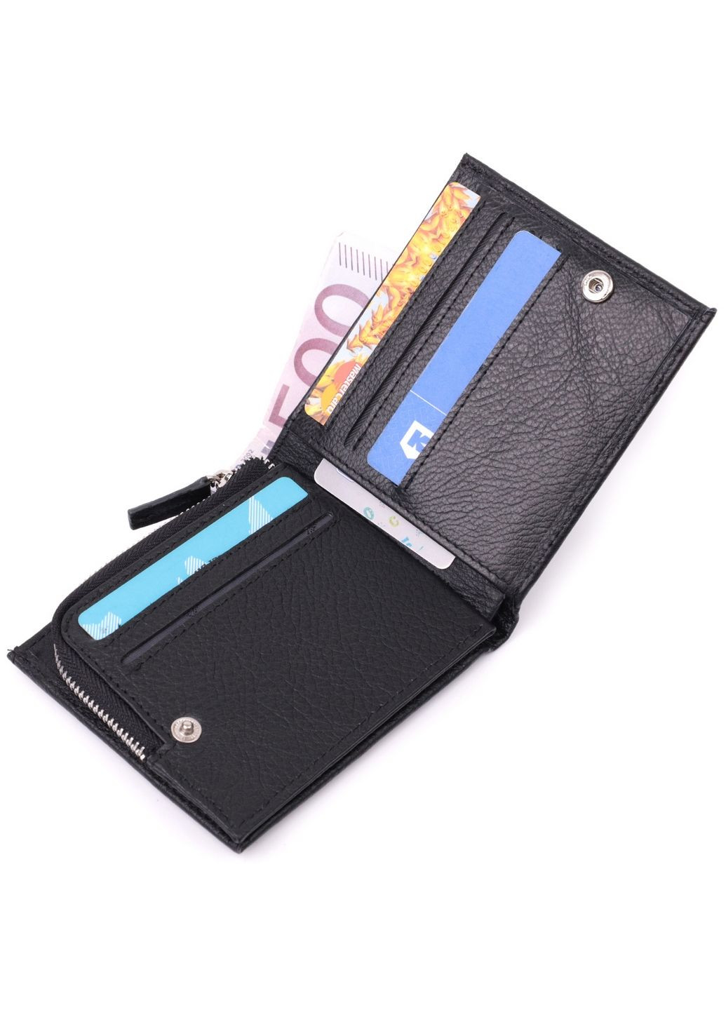 Чоловічий шкіряний гаманець 11х9,5х1,5 см st leather (288048953)