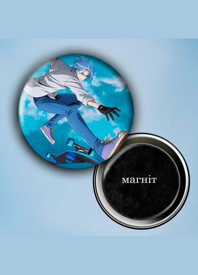 Фотомагнит (магнит на холодильник) Аниме Скейт Бесконечность #0002 56 мм черный No Brand (309152363)