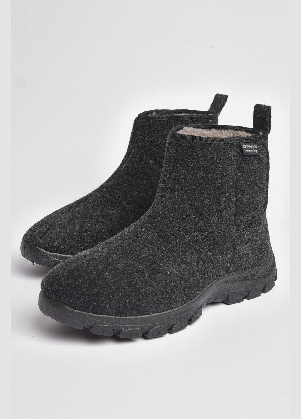 Темно-серые бурки мужские на меху темно-серого цвета Let's Shop