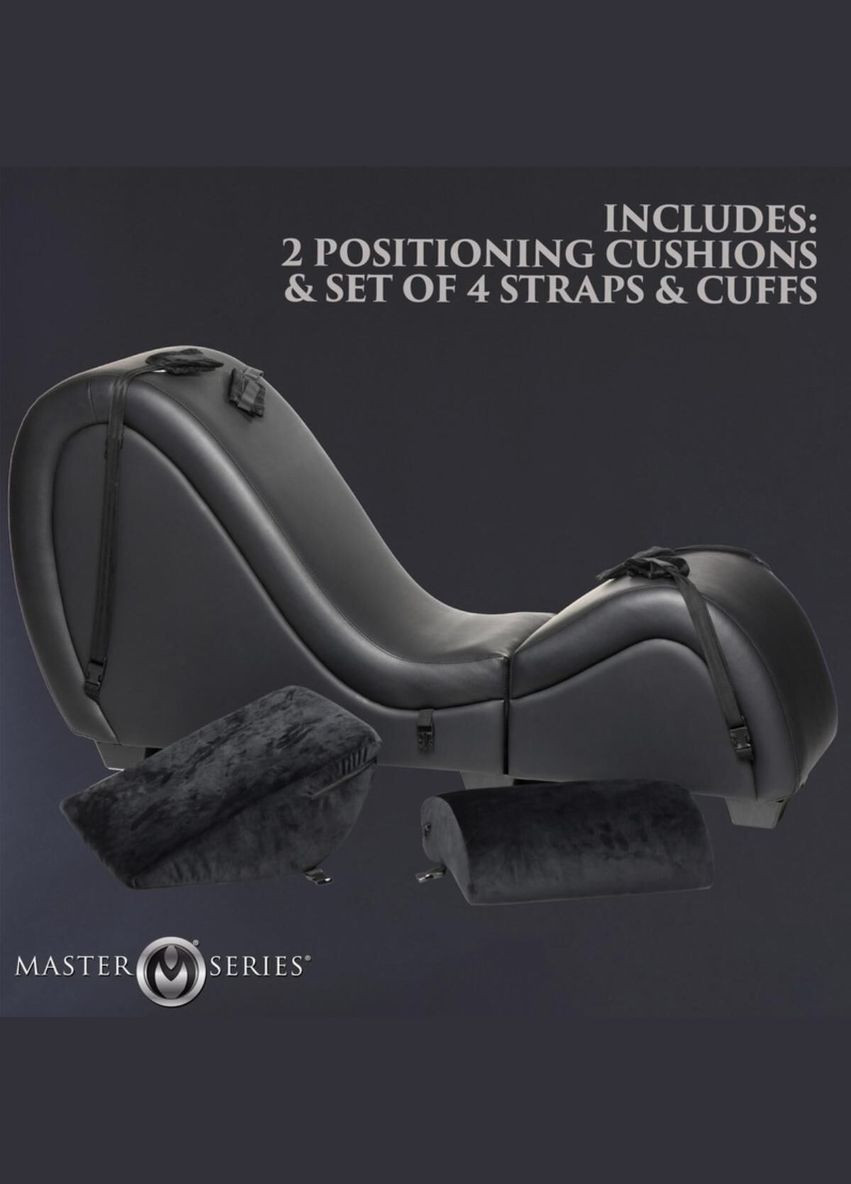 Секс-кресло с подушками Kinky Sex Lounge with Cushions - Black Master Series (369946026)