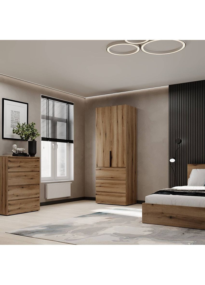 Шкаф распашной 2 Light 800x2200x500 Дуб Эвок (LT12100000000) Art In Head (341676625)