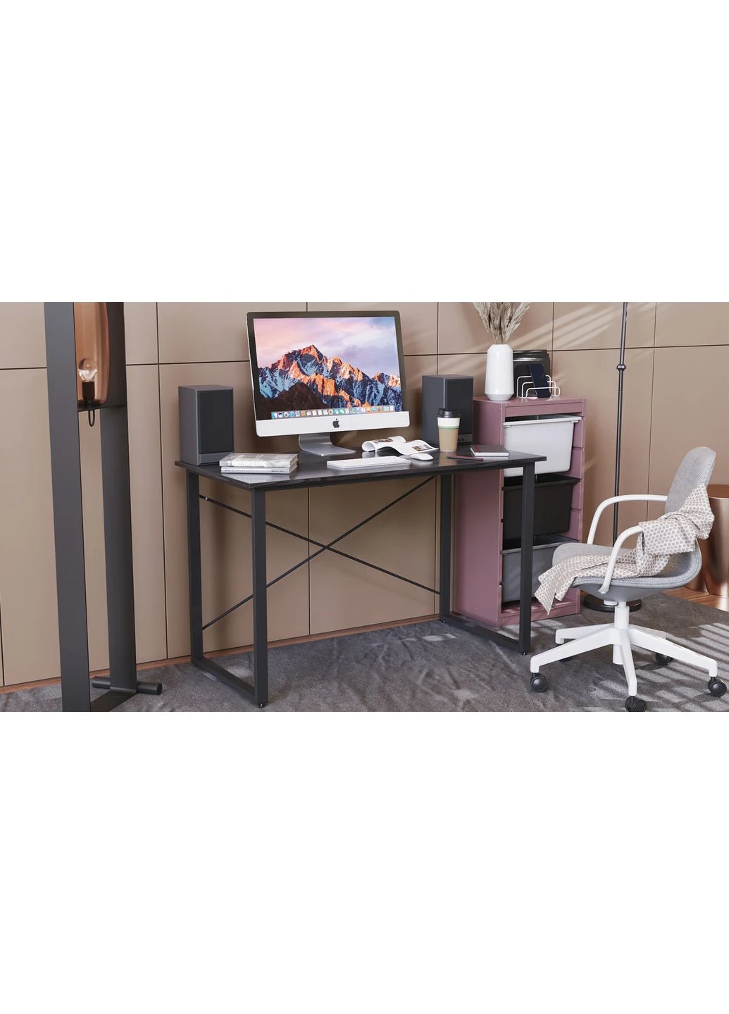 Комп'ютерний стіл Дейв 75x100x60 чорний ДСП 16мм FRD-101968 Ferrum-decor (353498401)