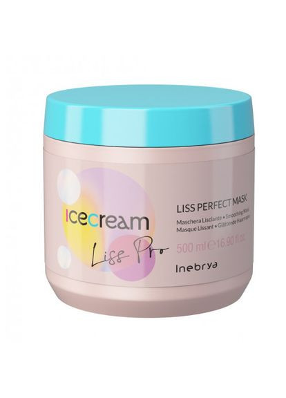 Маска разглаживающая жесткие и пушистые волосы Ice Cream Liss Perfect Mask 500 мл Inebrya (324624739)