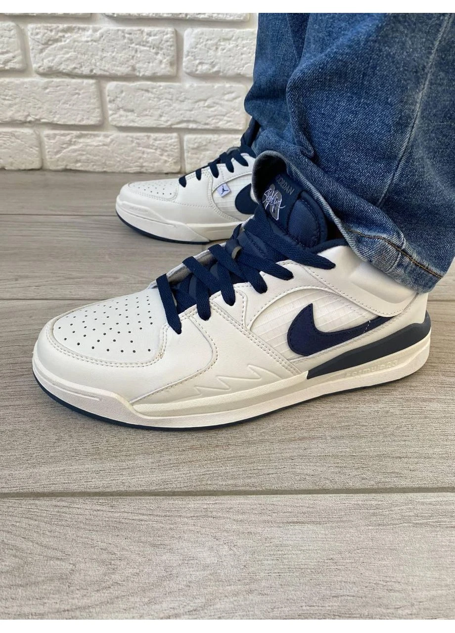 Синій літні кросівки nike air jordan stadium 90 sail ozone blue найк аір джордан сині No Brand