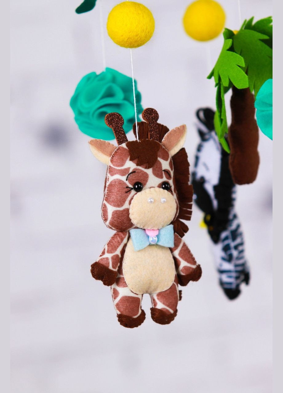 Детский музыкальный мобиль на кроватку для младенцев WooolyWool «Сафари» с 35 мелодиями (М007) No Brand (342757929)