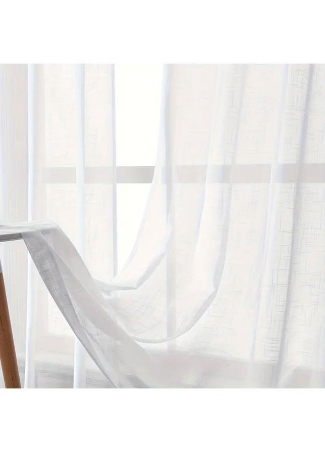 Комплект тюль короткая Pivdenne 145х170 см 2 шт + подвязы, лен белый (20101-170-2) No Brand (368993006)