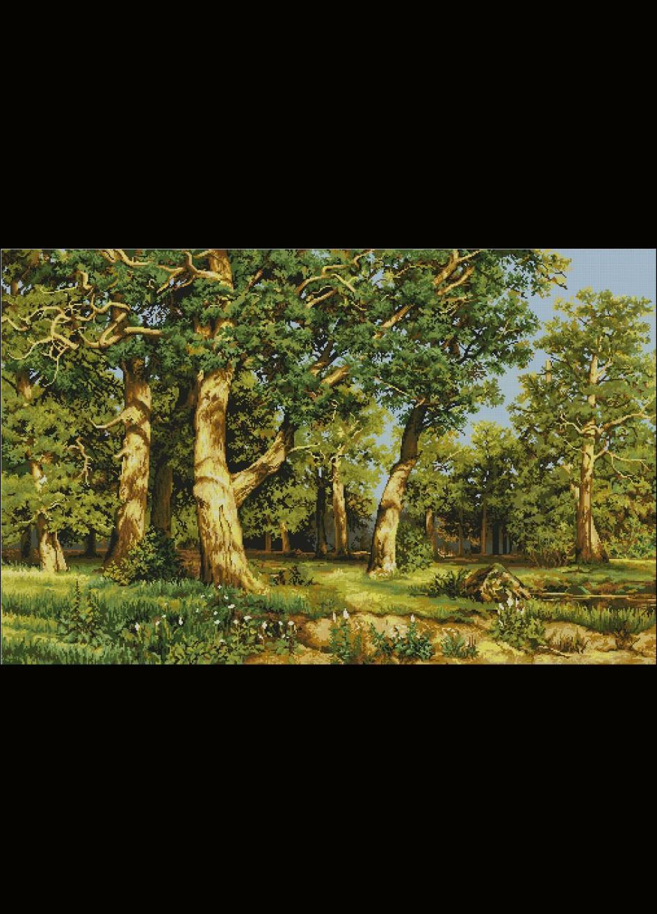 Набор для вышивки крестиком. Размер: 76*48см Дубы Лоскуток (315353718)