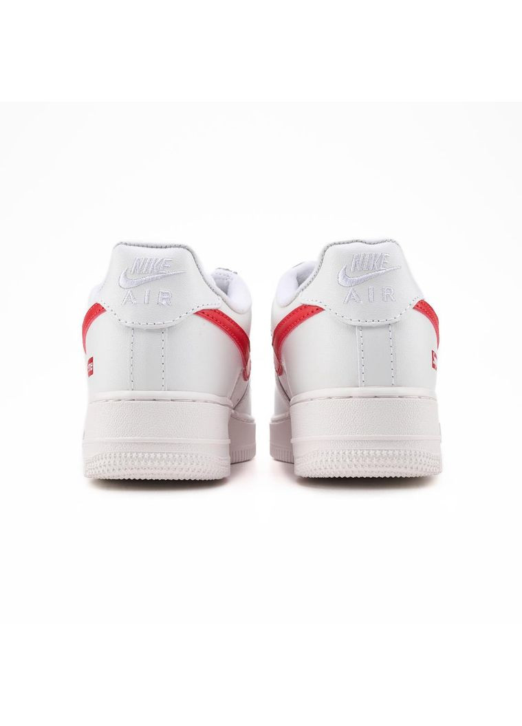 КРОСІВКИ ЖІНОЧІ NIKE AIR FORCE 1 X SUPREME WHITE RED НАЙК АІР ФОРС 1 ПРЕМІУМ No Brand білі демісезони (367174820)