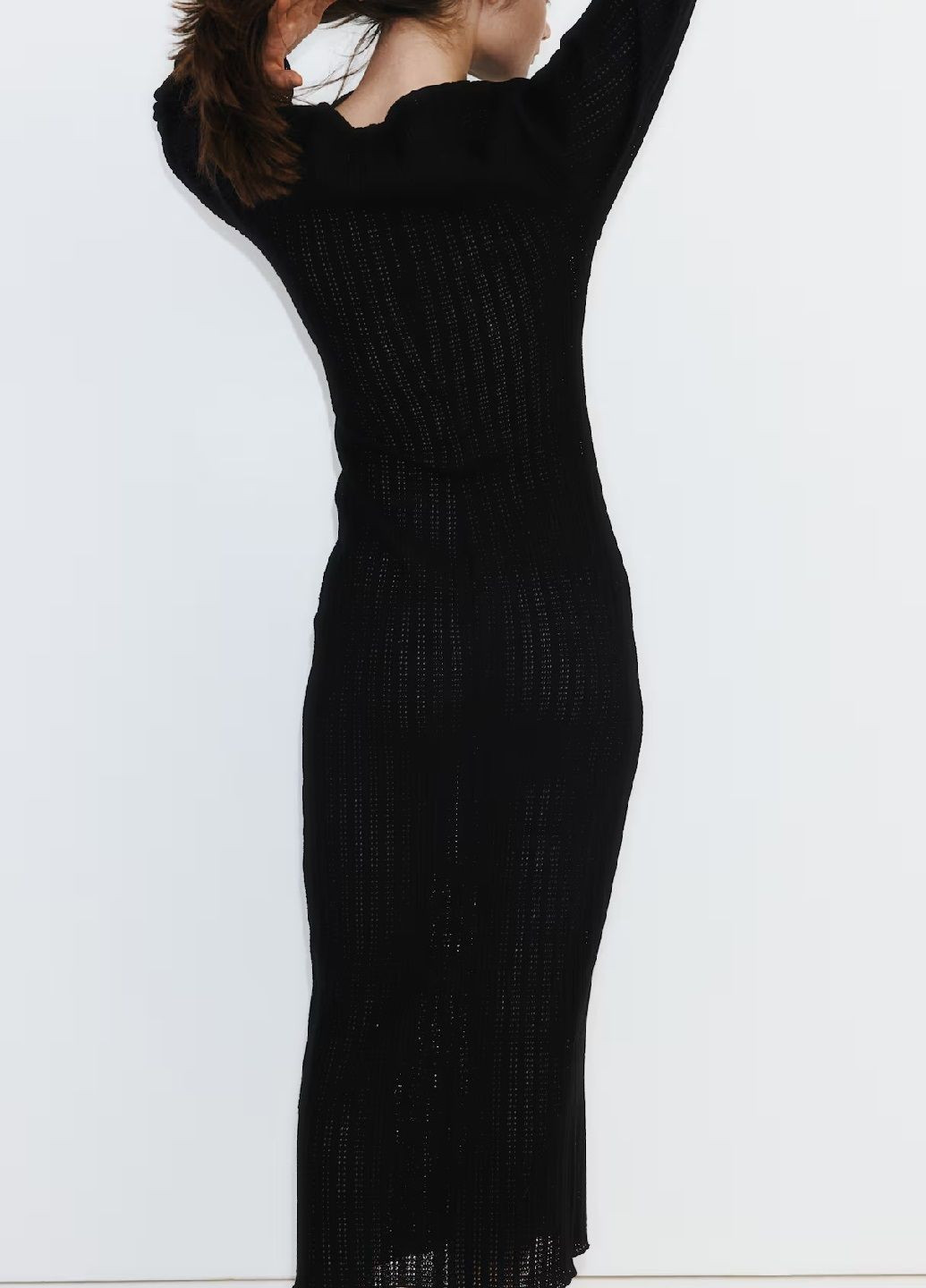 Чорна кежуал сукня H&M однотонна