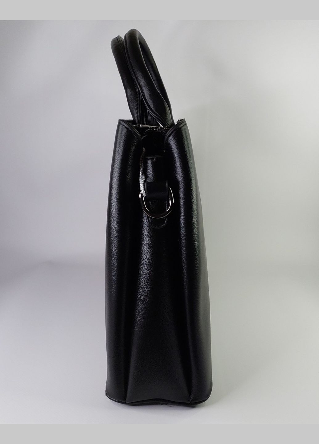 Сумка жіноча класична А4 чорна з двома короткими ручками та ремінцем на три відділення чорна Karlos Marconi (339079331)