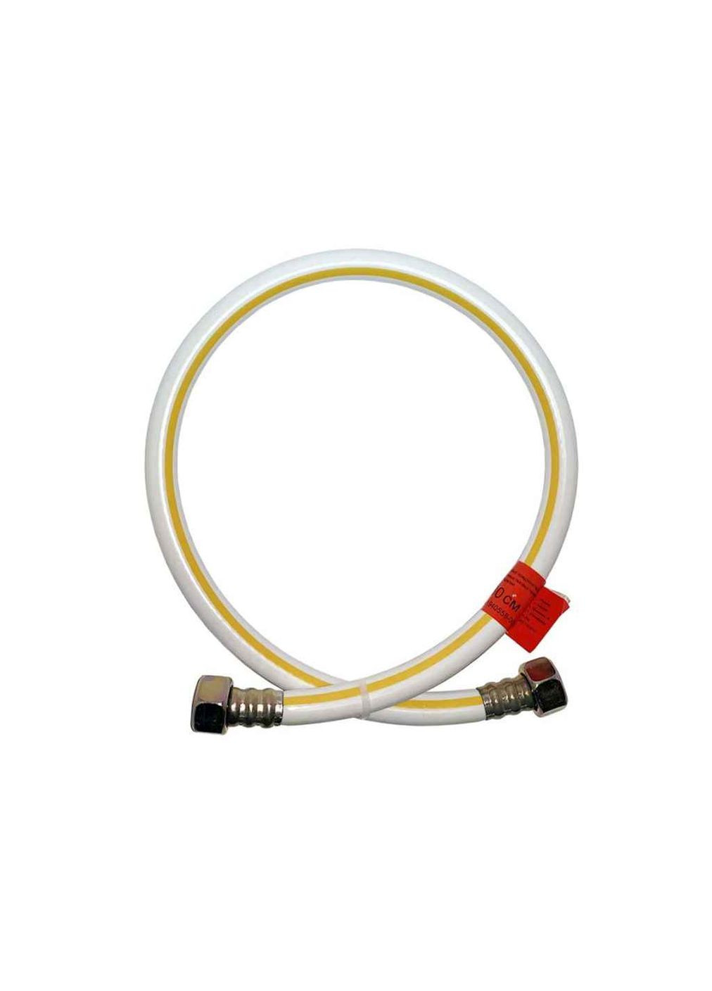 Шланг для газу 0,3м 1/2 ПВХ білий В/В(метал) Нікіфоров (362715024)