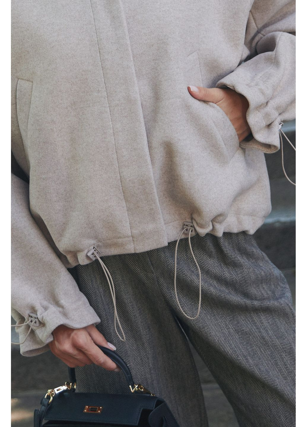 Бежевое демисезонное Укороченное пальто 2295.6459 Seventeen