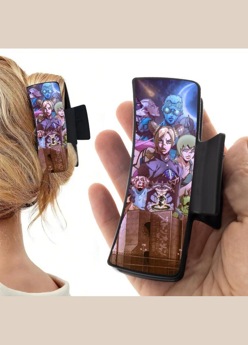 Заколка крабик для волос Аниме Невероятные приключения ДжоДжо #0007 черный No Brand (315630861)