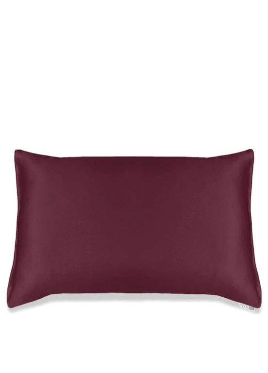 Наволочка з натурального 100% шовку 50х70 бордового кольору De Lure (313616316)