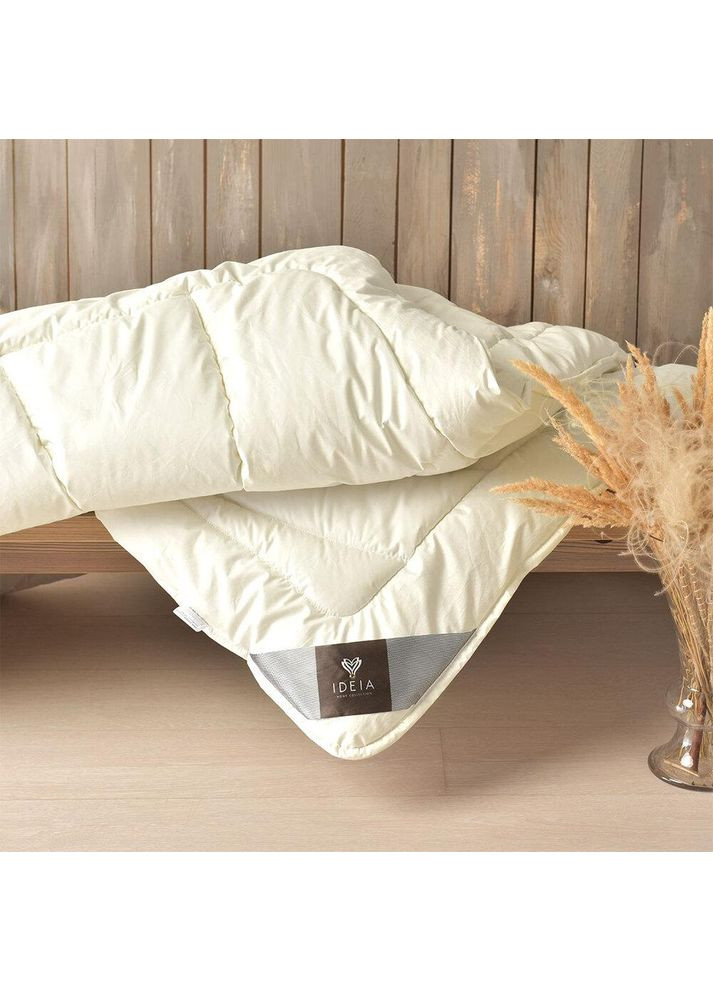 Одеяло Wool Premium 200х220 см шерстяное зимнее двойное шерсть супер теплое натуральное хлопок IDEIA (362587106)