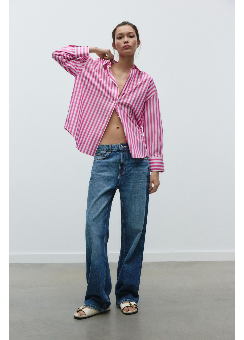 Розовая рубашка Zara