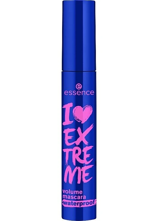Водостійка туш для вій I Love Extreme Volume Mascara Waterproof 12мл Essence (387597433)