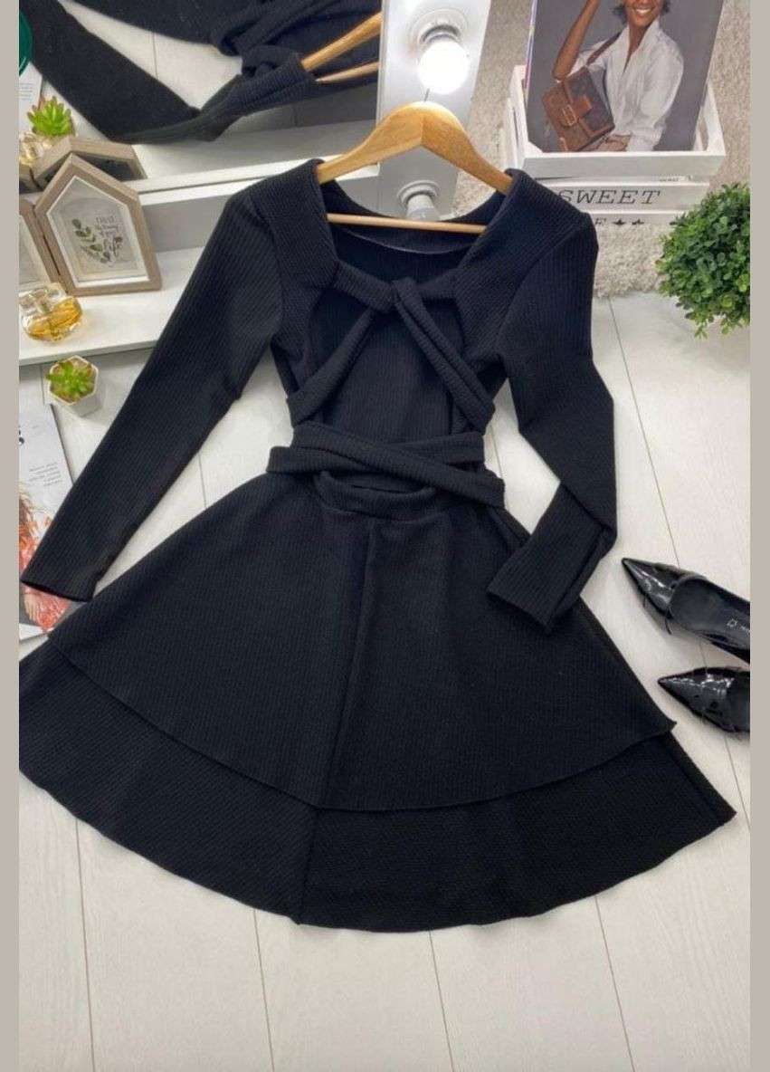 Чорна святковий сукня з відкритою спиною No Brand