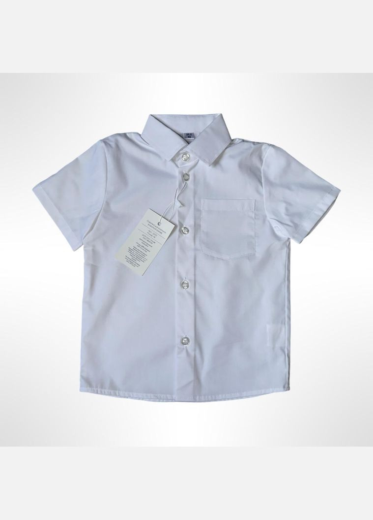 Сорочка з коротким рукавом дитяча 86-152 см Біла (0708) No Brand (344467926)